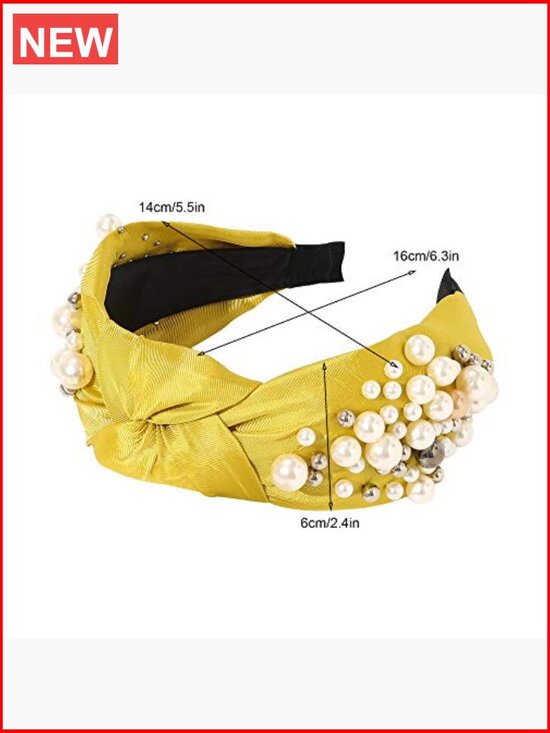 6 Pack Padded Pearl Headbands for Women No Slip Hair Accessories